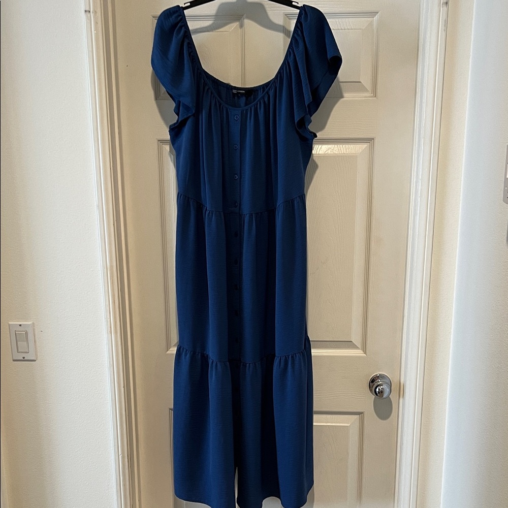 Maggy London Blue Button Down Dress